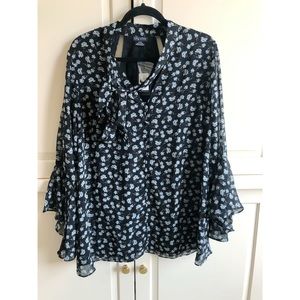 City Chic black floral top Medium